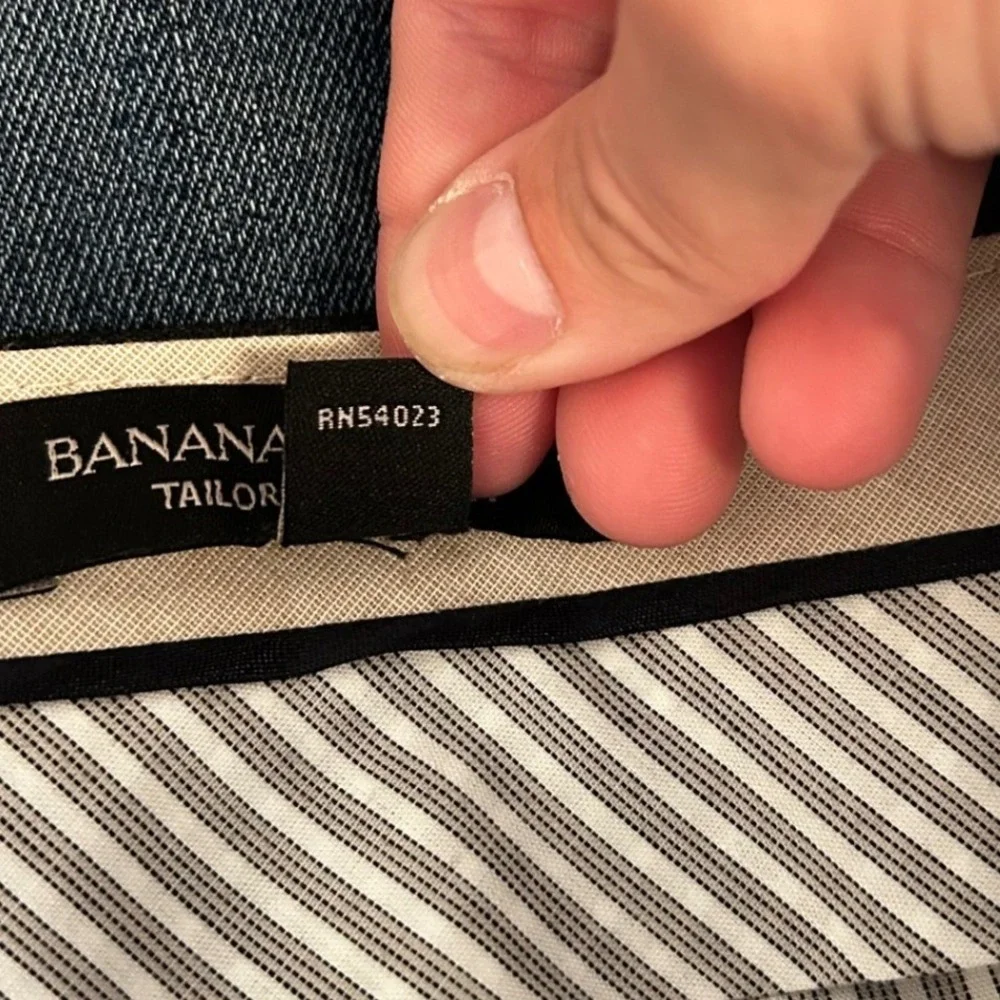Banana Republic Mens Charcoal Grey Tailored Slim Fit Dress Pants 33x32 RN54023